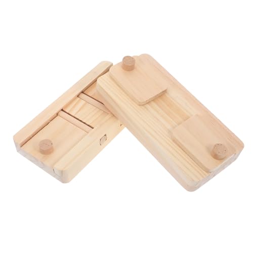 PERSELOSO 2 Stück Futterspielzeug Aus Holz Wackelspielzeug Für Kleine Haustiere Heu Kaninchen Mini Hamsterspielzeug Hundespielzeug Ratten Aras Hundeleckerli Kaninchen Puzzle von PERSELOSO