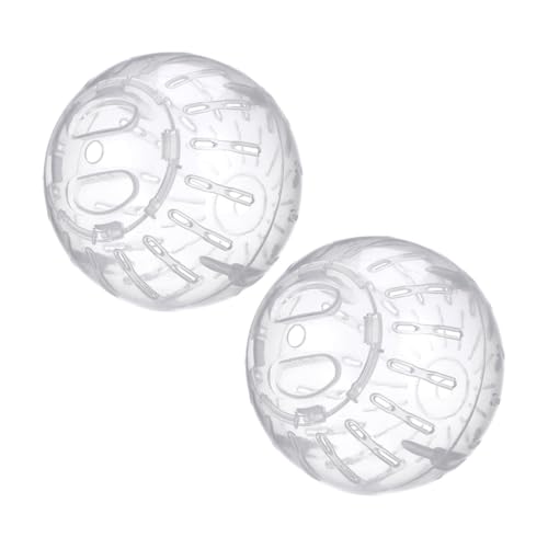 PERSELOSO 2 Stück Hamsterspielzeug Hamster Laufspielzeug Mäuserad Rattenspielzeug Hamsterrad Kleiner Chinchilla Ball Leises Hamsterrad Hamsterspiel Übungsspielzeug Eidechsenball von PERSELOSO