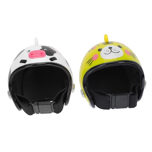 PERSELOSO 2 Stück Helm Huhn Hundehelm Vogelhelm Erbse Hamster Haustier Henne Käfig Papageienhelm Chinchilla Nuggets Zwerg Wurf Mit Kapuze Vlies Heu Küken Hut Colorful Pp von PERSELOSO