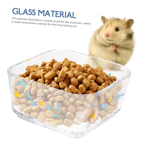 PERSELOSO 2 Stück Kleiner Futternapf für Hamster und Meerschweinchen Kippsicherer Glasnapf mit Glatter Oberfläche Kompakt und Leicht zu Reinigen für Kleine Haustiere Wie Zwerghamster und von PERSELOSO