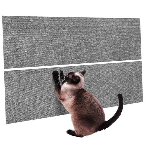 PERSELOSO 2 Stück Klettermatte für Katzen katzenkratzmatte katzenkratzschutz Katzenkratzbrett Kratzer Kratzmatte für Katzen Katze kratzmatte Kratzspielzeug für Katzen Polyester Grey von PERSELOSO