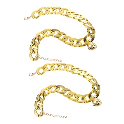 PERSELOSO 2Stücke Hundehalsband mit Glocken Dekoratives Goldfarbenes Accessoire für Kleine und Mittelgroße Wiederverwendbar für Anlässe PERSELOSO 2Stücke Hundehalsband mit Glocken Dekoratives Goldfarbenes Accessoire für Kleine und Mittelgroße Wiederverwendbar für Anlässe von PERSELOSO