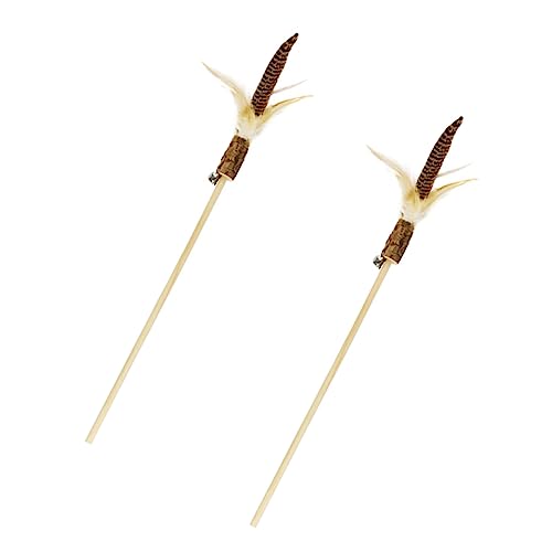PERSELOSO 2Stücke Interaktives Katzenspielzeug mit Holzstäben und Federn Fördert die Jagdinstinkte und Hält Katzen für Innenkatzen Beschäftigung PERSELOSO 2Stücke Interaktives Katzenspielzeug mit Holzstäben und Federn Fördert die Jagdinstinkte und Hält Katzen für Innenkatzen Beschäftigung von PERSELOSO