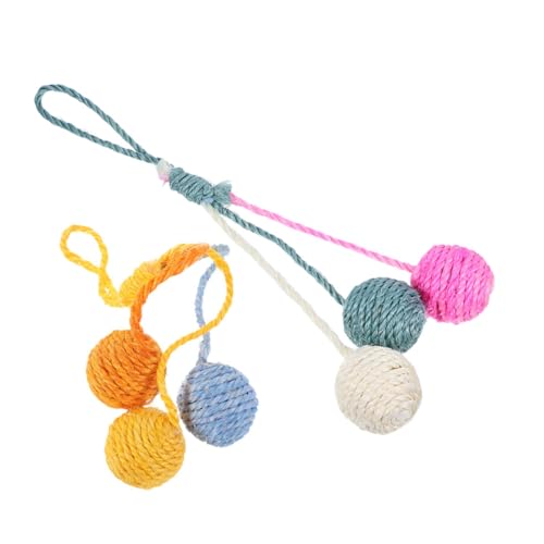 PERSELOSO 2Stücke Sisal Katzenballspielzeug Hängende Interaktive Spielzeuge für Katzen Bunten für Kleine Räume Langlebig und Kratzfest Fördert die Geistige Stimulation PERSELOSO 2Stücke Sisal Katzenballspielzeug Hängende Interaktive Spielzeuge für Katzen Bunten für Kleine Räume Langlebig und Kratzfest Fördert die Geistige Stimulation von PERSELOSO