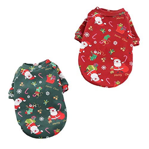 PERSELOSO 2stücke Weihnachts-hundekleidung Für Kleine Hunde Atmungsaktive Und Bequeme Weihnachtsmode Für Festliche Anlässe Mit Süßem Print Für Fröhliche Stimmung PERSELOSO 2stücke Weihnachts-hundekleidung Für Kleine Hunde Atmungsaktive Und Bequeme Weihnachtsmode Für Festliche Anlässe Mit Süßem Print Für Fröhliche Stimmung von PERSELOSO