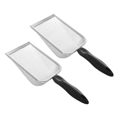 PERSELOSO 2pcs Metall Cat Cat Müll -Schaufel -mesh -Sifter Für Haustierabfall Metall Cat Cat Resist Shovel Cat Basin Sandschaufel Für Heim- Und Tiergeschäfte von PERSELOSO