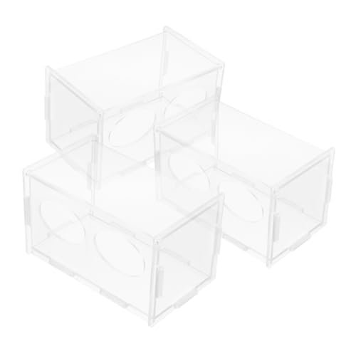 PERSELOSO 3 Stück Teiliges Rutin Hühnerfütterer Transparente Futterbehälter für Küken und Geflügel Einfache für Tierhalter und Züchter PERSELOSO 3 Stück Teiliges Rutin Hühnerfütterer Transparente Futterbehälter für Küken und Geflügel Einfache für Tierhalter und Züchter von PERSELOSO
