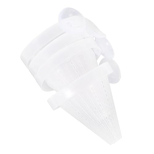 PERSELOSO 4 Stück Roter Fütterungsbecher für Aquarien Futtertrichter mit Saugnapf Transparentes Futterzubehör für Fische Garnelen und Krebse Zufällige Farbe Zufällige Farbe von PERSELOSO