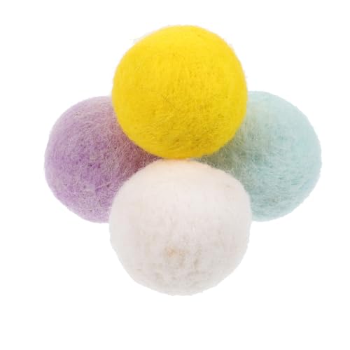PERSELOSO 4stücke Interaktiver Wollfilz Spielball Für Hunde Bissfester Sicheres Kauspielzeug Zur Zahnpflege Für Hunderassen Geeignet von PERSELOSO
