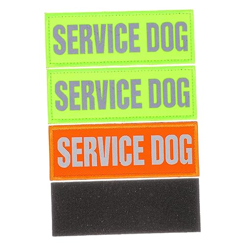 PERSELOSO 4stücke Reflektierende Diensthund-Patches Aus Nylon Für Hundegeschirre Schlicht Und Praktisch Für Große Hunde Und Besondere Anlässe von PERSELOSO