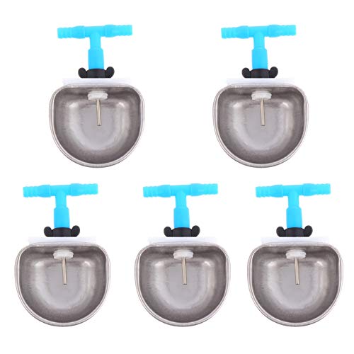 PERSELOSO 5 Stück Kaninchen-Wasserbrunnen Nagetier Hase Wassernapf automatisch Käfig Trinker Hasen wasserspender hasentrinkflaschen Wasserzufuhr Bauernhof-Trinkzubehör Rostfreier Stahl Blue von PERSELOSO