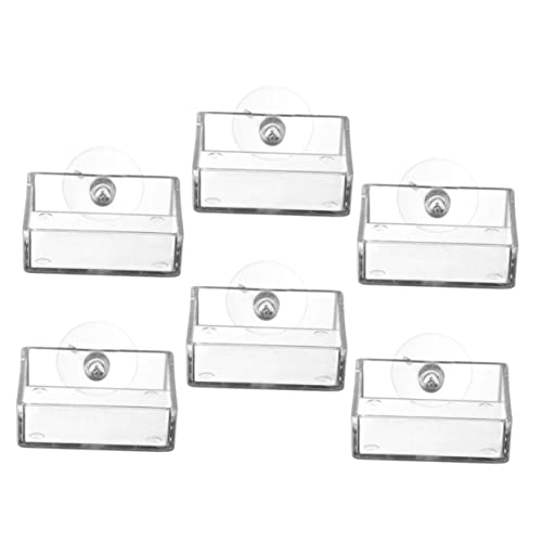 PERSELOSO 6 Stück Fütterung Becken für Aquarien Urlaub Fischfutter Fischglas Futterspender Tank Automatic Fish Feeder Futterautomat für Fische Speiseschüssel Garnelenfutter Acryl Transparent von PERSELOSO