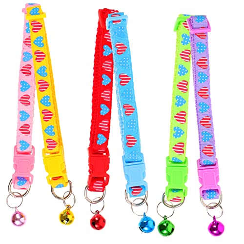 PERSELOSO 6 Teiliges Katzenhalsband Für Katzen Haustiere Welpenhalsbänder Hundehalsbänder Katzen Mit Glöckchen Outdoor Abnehmbares Hunde Set Air Tag Katze Verschleißfestes PERSELOSO 6 Teiliges Katzenhalsband Für Katzen Haustiere Welpenhalsbänder Hundehalsbänder Katzen Mit Glöckchen Outdoor Abnehmbares Hunde Set Air Tag Katze Verschleißfestes von PERSELOSO