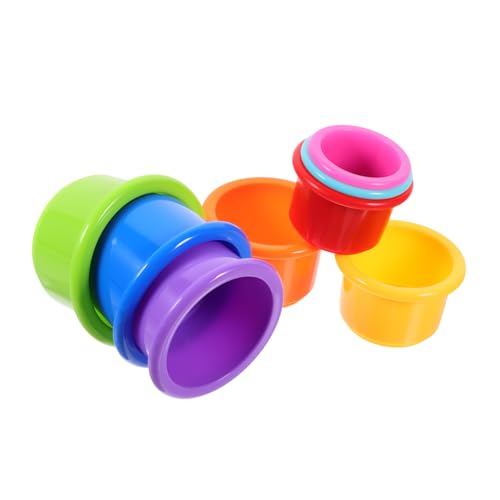 PERSELOSO 8stücke Teiliges Stapelbecher-Spielzeug Für Kaninchen Buntes Futterbehältnis Für Haustiere Zum Verstecken Von Snacks Beschäftigung Von Hasen Und Kleintieren von PERSELOSO