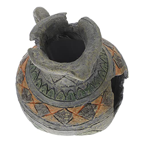 PERSELOSO Aquarium Dekoration Fisch Tank Simulation Vase Versteck Höhle aus Resin für Aquarienlandschaftsgestaltung Bietet Schutz und für Fische von PERSELOSO