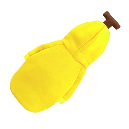 PERSELOSO Bananen -Sweatshirt Hund Herbstkleidung Party-Hundekostüm Herbst-Hunde-Hoodie Großes Hundegestüm Haustierkleidung Wärmekostüm für Hunde Hundemäntel Polyester Yellow von PERSELOSO