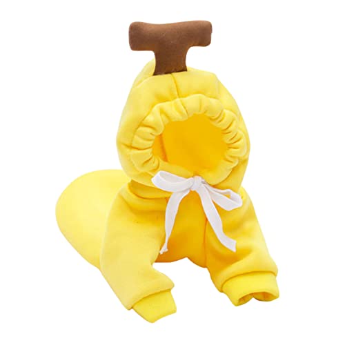 PERSELOSO Bananen -Sweatshirt Kreative Hundekleidung Hunde-Outfits Party-hundekleidung Hund Warme Kleidung Stilvolle Welpenkleidung Wärmekleidung Für Welpen Polyester Yellow PERSELOSO Bananen -Sweatshirt Kreative Hundekleidung Hunde-Outfits Party-hundekleidung Hund Warme Kleidung Stilvolle Welpenkleidung Wärmekleidung Für Welpen Polyester Yellow von PERSELOSO