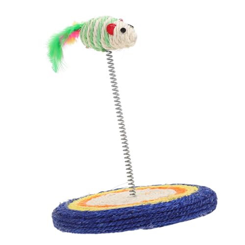 PERSELOSO Cat Scratch Board with Spring Toy Interactive Pet Kitten Scratcher Reduces Lightweight Durable Design for Cats to Play and Rest von PERSELOSO