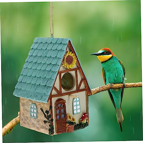 PERSELOSO Dekoratives Vogelhaus aus Handgefertigtes und Schlafnest für Gartenvögel Farbenfrohe Gartendekoration mit Neuartigem Design Langlebig und Sicher im Gebrauch von PERSELOSO
