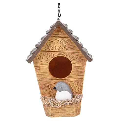 PERSELOSO Gartenvogelhaus aus Kunstharz Kleines für Wildvögel Dekoratives Vogelhaus für Garten und Innenhof Rustikaler Charme Aufzuhängen Lebendige PERSELOSO Gartenvogelhaus aus Kunstharz Kleines für Wildvögel Dekoratives Vogelhaus für Garten und Innenhof Rustikaler Charme Aufzuhängen Lebendige von PERSELOSO