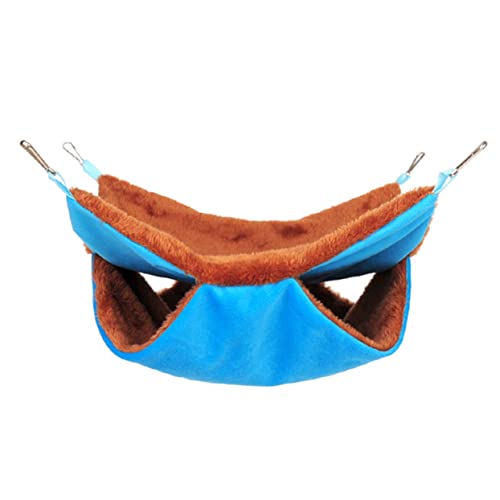PERSELOSO Hängematte für Haustiere Plüschiges Haustierbett Beliebtes Haustierzubehör Gecko Käfig kleines hundebett Einstreu Nagetier Ratte Zuckergleiternest Hängematte mit Eichhörnchen Blue PERSELOSO Hängematte für Haustiere Plüschiges Haustierbett Beliebtes Haustierzubehör Gecko Käfig kleines hundebett Einstreu Nagetier Ratte Zuckergleiternest Hängematte mit Eichhörnchen Blue von PERSELOSO