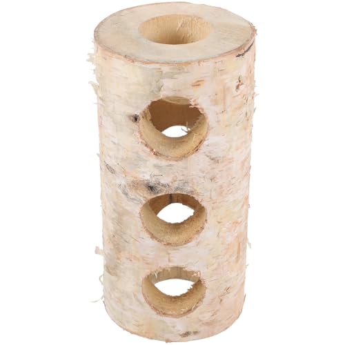 PERSELOSO Hamster Tunnel aus Birkenholz Versteck für Kleintiere Eingänge Kauspielzeug und Rückzugsort für Hamster Rennmäuse Mäuse und Andere Haustiere PERSELOSO Hamster Tunnel aus Birkenholz Versteck für Kleintiere Eingänge Kauspielzeug und Rückzugsort für Hamster Rennmäuse Mäuse und Andere Haustiere von PERSELOSO