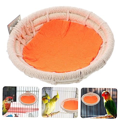 PERSELOSO Handgewebtes Baumwoll Hanfseil Vogelzuchtnest für Kleine Papageien Nistkasten für Wellensittiche Nymphensittiche und Andere Langlebig und PERSELOSO Handgewebtes Baumwoll Hanfseil Vogelzuchtnest für Kleine Papageien Nistkasten für Wellensittiche Nymphensittiche und Andere Langlebig und von PERSELOSO