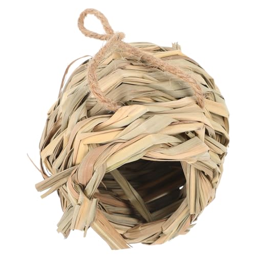 PERSELOSO Handgewebtes Hamsterversteck aus Naturstroh Vogel und Nagernest Dekorativ und Langlebig für Kleine Tiere Einfach Aufzubauen und Vielseitig Einsetzbar PERSELOSO Handgewebtes Hamsterversteck aus Naturstroh Vogel und Nagernest Dekorativ und Langlebig für Kleine Tiere Einfach Aufzubauen und Vielseitig Einsetzbar von PERSELOSO