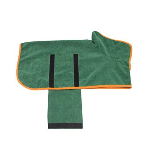 PERSELOSO Haustier Bademantel Saugfähiger Hundebademantel Dusche Für Haustiere Körperpflege Haustierbad Für Hunde Und Katzen Hundedusche Super Saugfähiger Haustier-Bademantel Hunderobe Green von PERSELOSO