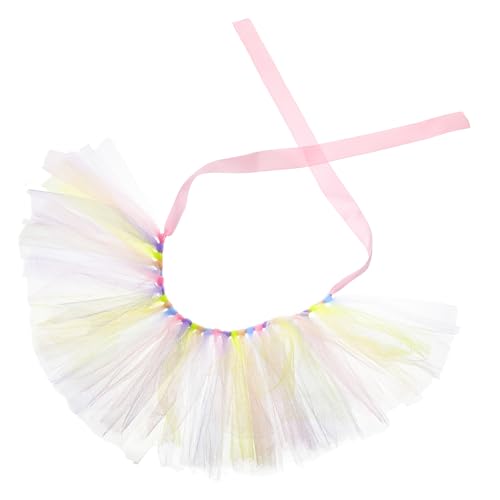 PERSELOSO Haustier Prinzessinnenkleid Sommer Welpenkleid Hundekleidung Cosplay Hundekleid Regenbogen Hundehalsband Wiederverwendbares Hundekleid Hunderock Hunde Dackel von PERSELOSO