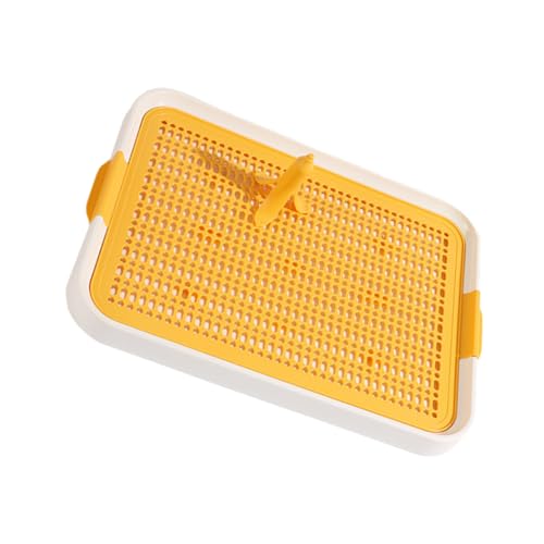 PERSELOSO Haustier Töpfchen für Wohnung Gelbes Indoor Welpen Wc mit Abgerundeten Kanten Langlebig Reinigen für Kleine und Welpen Praktische PERSELOSO Haustier Töpfchen für Wohnung Gelbes Indoor Welpen Wc mit Abgerundeten Kanten Langlebig Reinigen für Kleine und Welpen Praktische von PERSELOSO