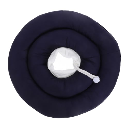 PERSELOSO Medizinisches Hundehalsband Weicher Haustierkegel Bequemes Beißen Elisabethanisches Halsband XXL Dunkelmarineblau von PERSELOSO