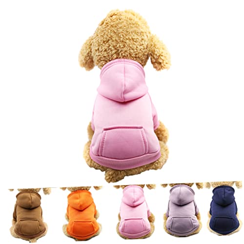 PERSELOSO Haustier warme Kleidung Hundekleid Hunde-Outfits Dackelkleidung Winter groß hundemantel Dog Raincoat hundemäntelchen hundepullover Haustierbekleidung Warmes Kostüm für Hund Rosa von PERSELOSO