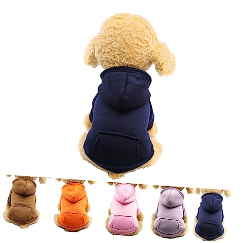 PERSELOSO Haustier warme Kleidung kalt Fleece-Hundepullover Hundekostüme für große Hunde Welpe Weste Jacke hundepulli Dog Sweater Hundekleidung für den Herbst Warmes Kostüm für Hund Navy von PERSELOSO