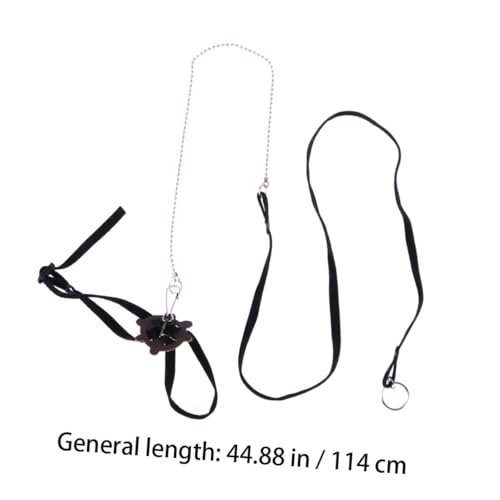 PERSELOSO Reptilien Geschirr Mit Verstellbarem Für Schildkröten Und Eidechsen Leicht Zu Handhaben Aus Tierfreundlichem Material Schwarz Für Outdoor-Training Und von PERSELOSO