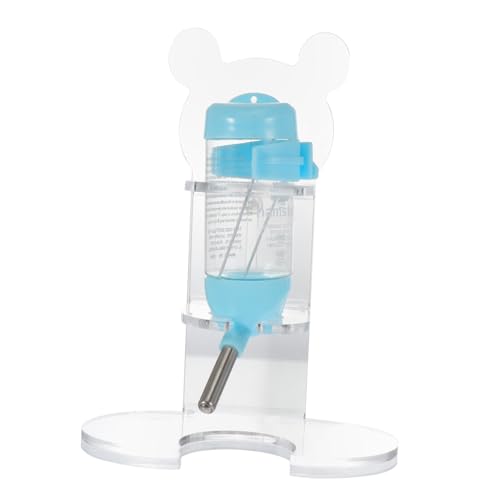 PERSELOSO Höhenverstellbarer Nager Trinkflaschenhalter Teiliges mit Transparentem Wasserflasche für Hamster Kaninchen Welpen Kleintiere Haustierzubehör von PERSELOSO