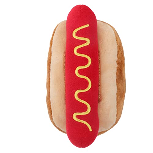 PERSELOSO Hot-Dog-Puppe Hund Für Haustiere Zahnen Quietschend Hot-Dog- Simulationsspielzeug Für Tiernahrung Kauendes Haustier Rot Plüsch PERSELOSO Hot-Dog-Puppe Hund Für Haustiere Zahnen Quietschend Hot-Dog- Simulationsspielzeug Für Tiernahrung Kauendes Haustier Rot Plüsch von PERSELOSO