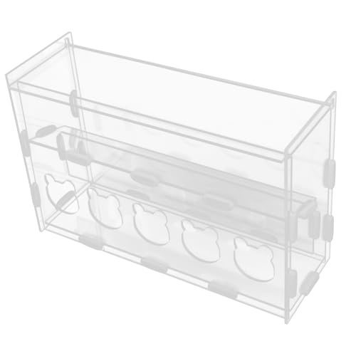 PERSELOSO Hühnerfutter Spender Hühnerspielzeug für Hühnerstall Haustier Futterbehälter für Geflügel Futterautomat für Geflügel Rutin-Hühnerwasserschale Hühnerwasserbehälter Acryl Transparent von PERSELOSO