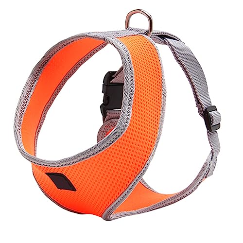 PERSELOSO Hundebrustgeschirr für Verstellbare Haustier Weste mit Orange Bequemes und Atmungsaktives Geschirr für Sicheres Führen PERSELOSO Hundebrustgeschirr für Verstellbare Haustier Weste mit Orange Bequemes und Atmungsaktives Geschirr für Sicheres Führen von PERSELOSO