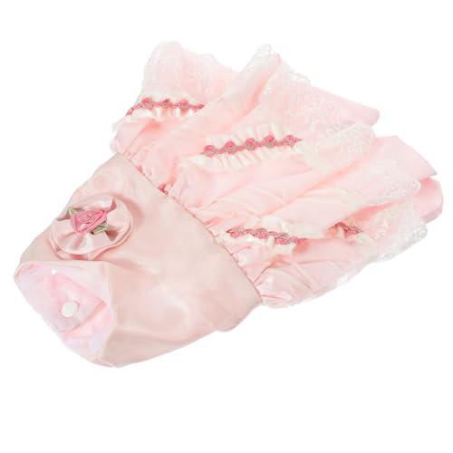 PERSELOSO Hundekleid Welpenrock tragen Hundeanzüge für die Hochzeit Hunde formelles Kleid elegant hochzeitskleid Haustier Brautkleider Hundepartykleid Kleider für Hunde Kleid für Hund Satin- von PERSELOSO