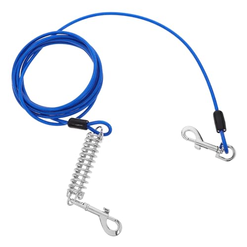 PERSELOSO Hundeleine hundezubehör Welpe Türklingel Katzen- und Hundespielzeug Welpenspielzeug Wanderseil Doppelt öffnender, drehbarer Karabinerhaken Kunststoffbeschichtetes Drahtseil Blue PERSELOSO Hundeleine hundezubehör Welpe Türklingel Katzen- und Hundespielzeug Welpenspielzeug Wanderseil Doppelt öffnender, drehbarer Karabinerhaken Kunststoffbeschichtetes Drahtseil Blue von PERSELOSO