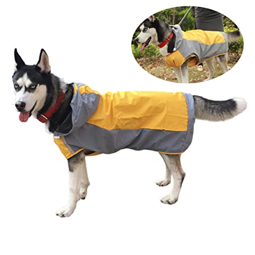 PERSELOSO Hunderegenmantel aus Atmungsaktivem Doppellagig Gelb Komfortable und wasserdichte Hundekleidung für bei Regenwetter von PERSELOSO