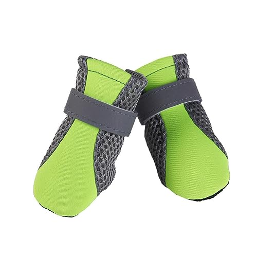 PERSELOSO Hundeschuhe für Kleine Atmungsaktives Mesh rutschfeste Sohle Grün Outdoor für Schutz Rauen Oberflächen und Witterungseinflüssen PERSELOSO Hundeschuhe für Kleine Atmungsaktives Mesh rutschfeste Sohle Grün Outdoor für Schutz Rauen Oberflächen und Witterungseinflüssen von PERSELOSO