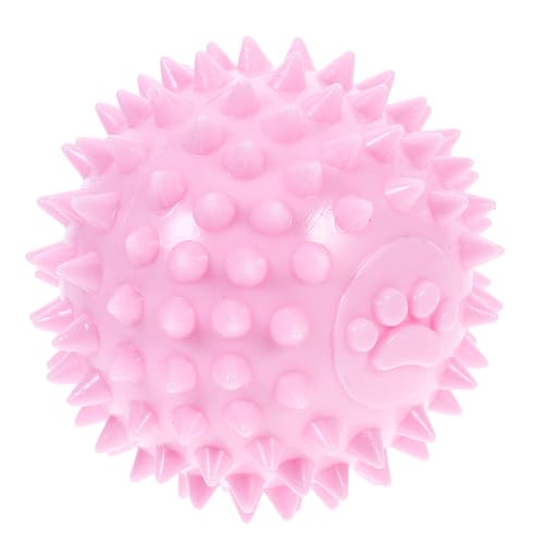 PERSELOSO Hundespielzeug für Kleine Hunde und Welpen Interaktive Langlebige Kaubälle aus Robustem Material für Zähneknirschen und Spielzeitgestaltung Rosa und von PERSELOSO