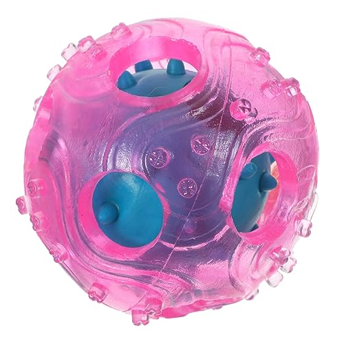 PERSELOSO Interaktiver Leckerli Ball für Hunde Nontoxischer Snackspender für Aktives und Training Farben Zufällig Fördert Gesundes Füttern und Unterhaltung für Stunden Zufällige Farbe von PERSELOSO