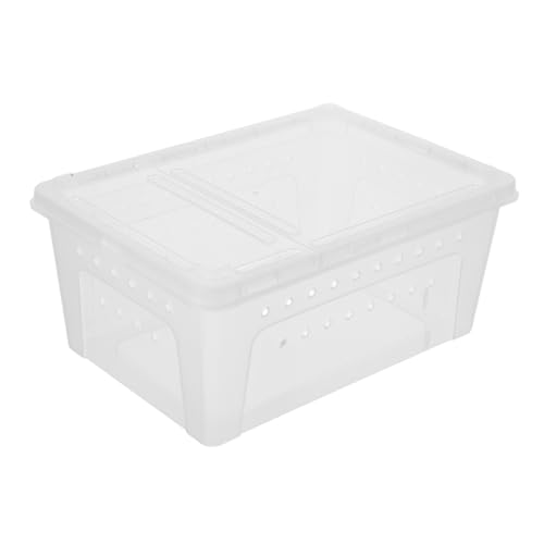 PERSELOSO Kasten Spinnen-Terrarium Tierpfleger Cricketkäfig Eidechsenkäfig Tierkäfig Schlangen-aufbewahrungsbehälter Cricket-Container Grillenhalter Für Reptilien Froschkäfig Transparent Abs von PERSELOSO
