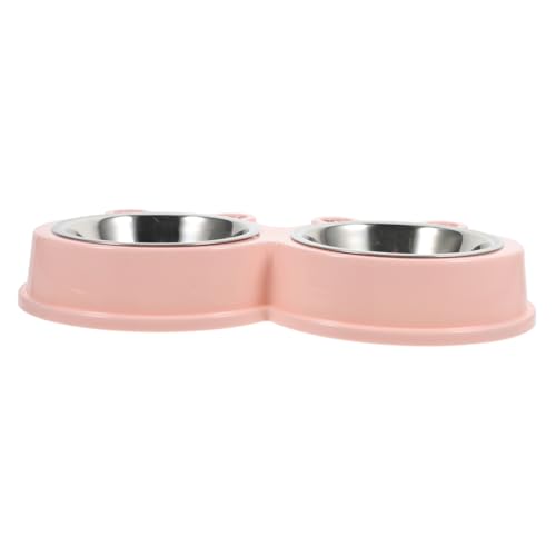 PERSELOSO Katzen Und Hundenapf Katzennäpfe Hundenäpfe Katzenwassernapf Trinknapf Welpenfutternapf Kätzchenfutternäpfe Tierfutternäpfe Katzenfutter Und Wassernapf Doppelter Hundenapf Rosa von PERSELOSO