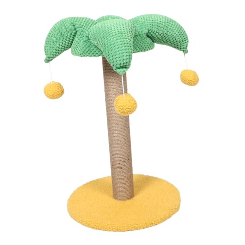 PERSELOSO Katzenkratzbaum aus Sisal mit Stabiler Holzstruktur Robuster Kratzpfosten für Katzen mit Kokosnussbaum Design für und Außenbereiche Bietet Einen Kühlen für Entspannte Sommertage PERSELOSO Katzenkratzbaum aus Sisal mit Stabiler Holzstruktur Robuster Kratzpfosten für Katzen mit Kokosnussbaum Design für und Außenbereiche Bietet Einen Kühlen für Entspannte Sommertage von PERSELOSO