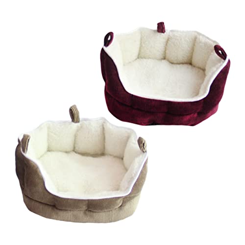PERSELOSO Kleintier Schlafsack Sofa für Frettchen Kaninchen Meerschweinchen Hamster Bequeme Weiche Liegefläche mit Reißverschluss Gemütlicher Rückzugsort für Haustiere Kaffee PERSELOSO Kleintier Schlafsack Sofa für Frettchen Kaninchen Meerschweinchen Hamster Bequeme Weiche Liegefläche mit Reißverschluss Gemütlicher Rückzugsort für Haustiere Kaffee von PERSELOSO