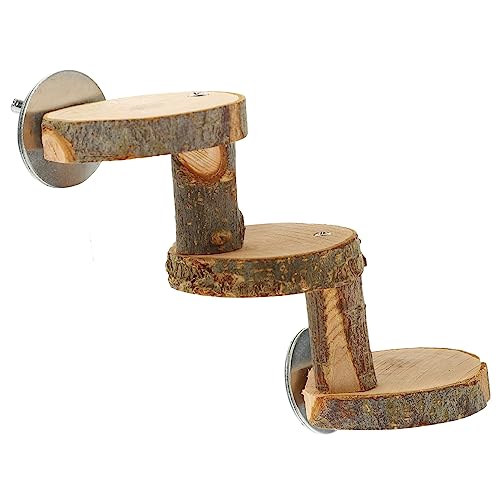 PERSELOSO Kleintier Spielplatz Holz für Hamster und Kletterleiter für Papageien Stufiges Kletterspielzeug für Käfig Fördert Aktivität und Gesundheit PERSELOSO Kleintier Spielplatz Holz für Hamster und Kletterleiter für Papageien Stufiges Kletterspielzeug für Käfig Fördert Aktivität und Gesundheit von PERSELOSO